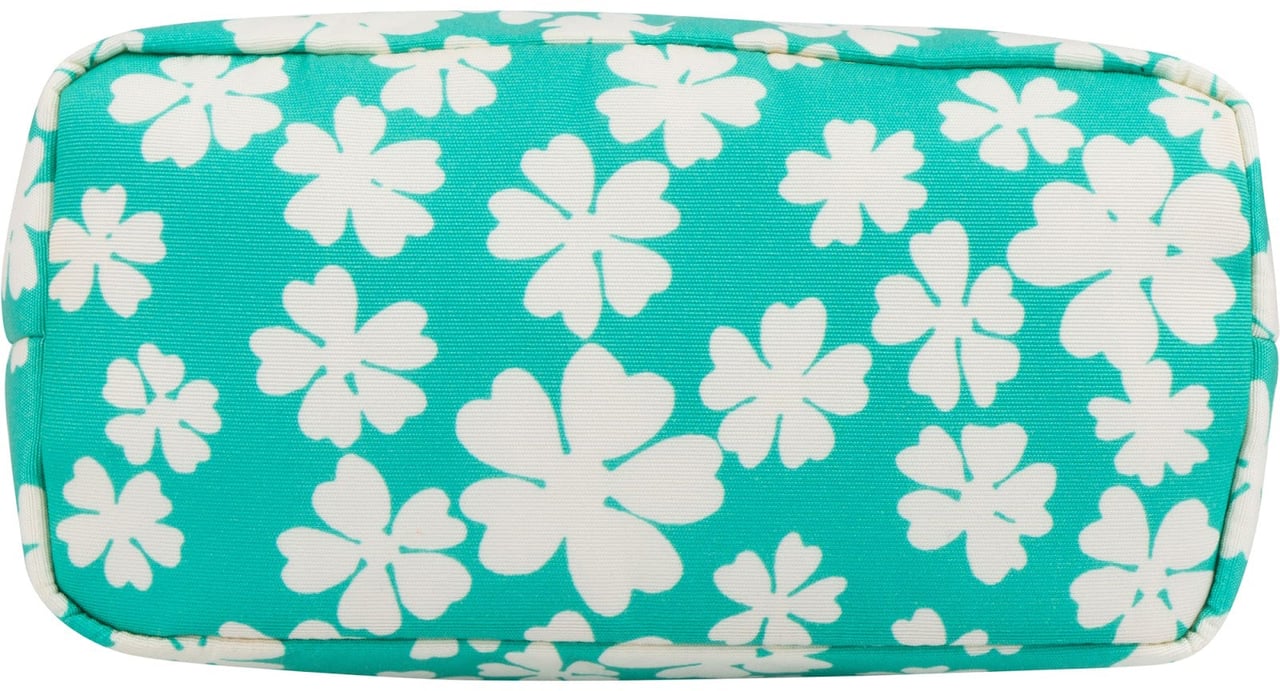 Miu Miu Nylon Flower Print Mini Pouch Handbag Wit