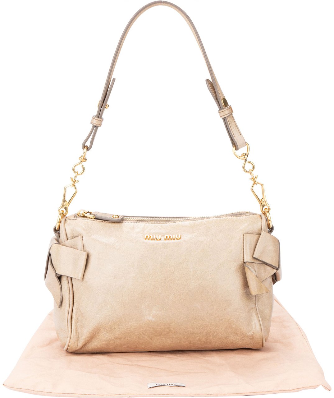 Miu Miu Miu Miu Leather Ribbon Mini Shoulder Bag Divers