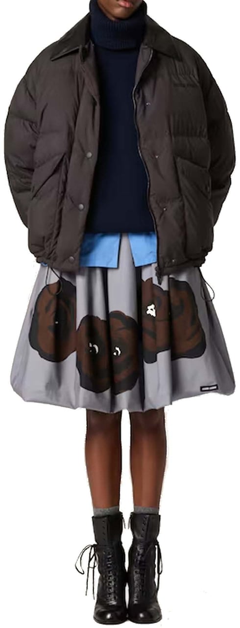 Miu Miu Wool-Cashmere Rollneck Sweater Blauw
