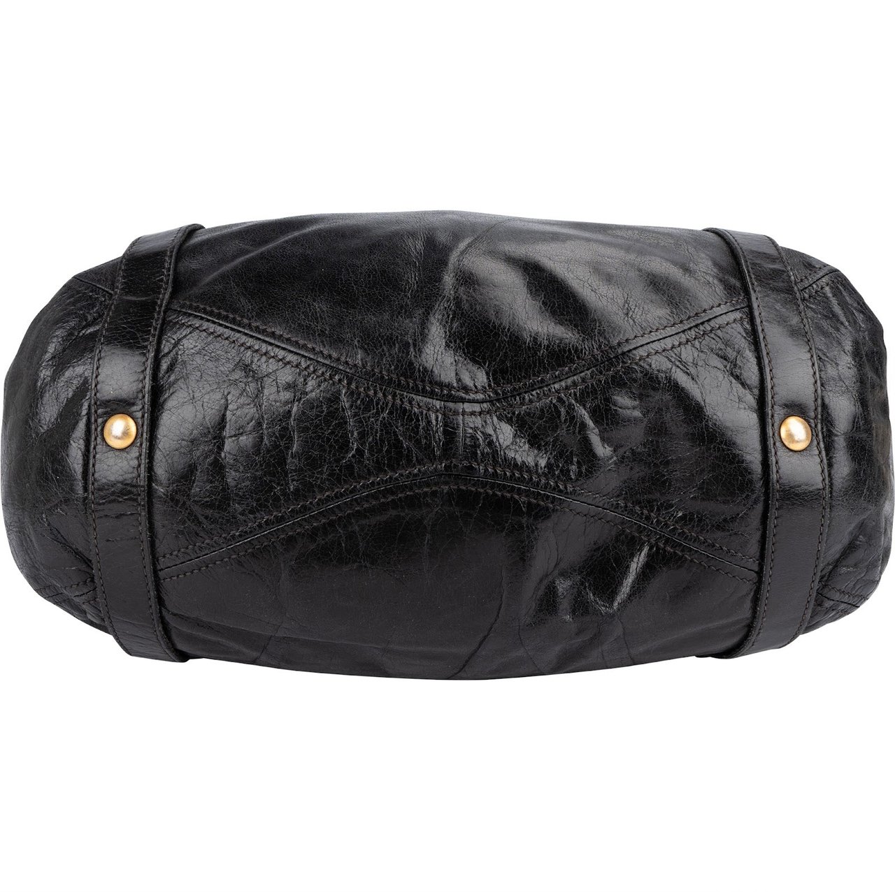 Miu Miu Vitello Lux Bow Hobo Handbag Zwart