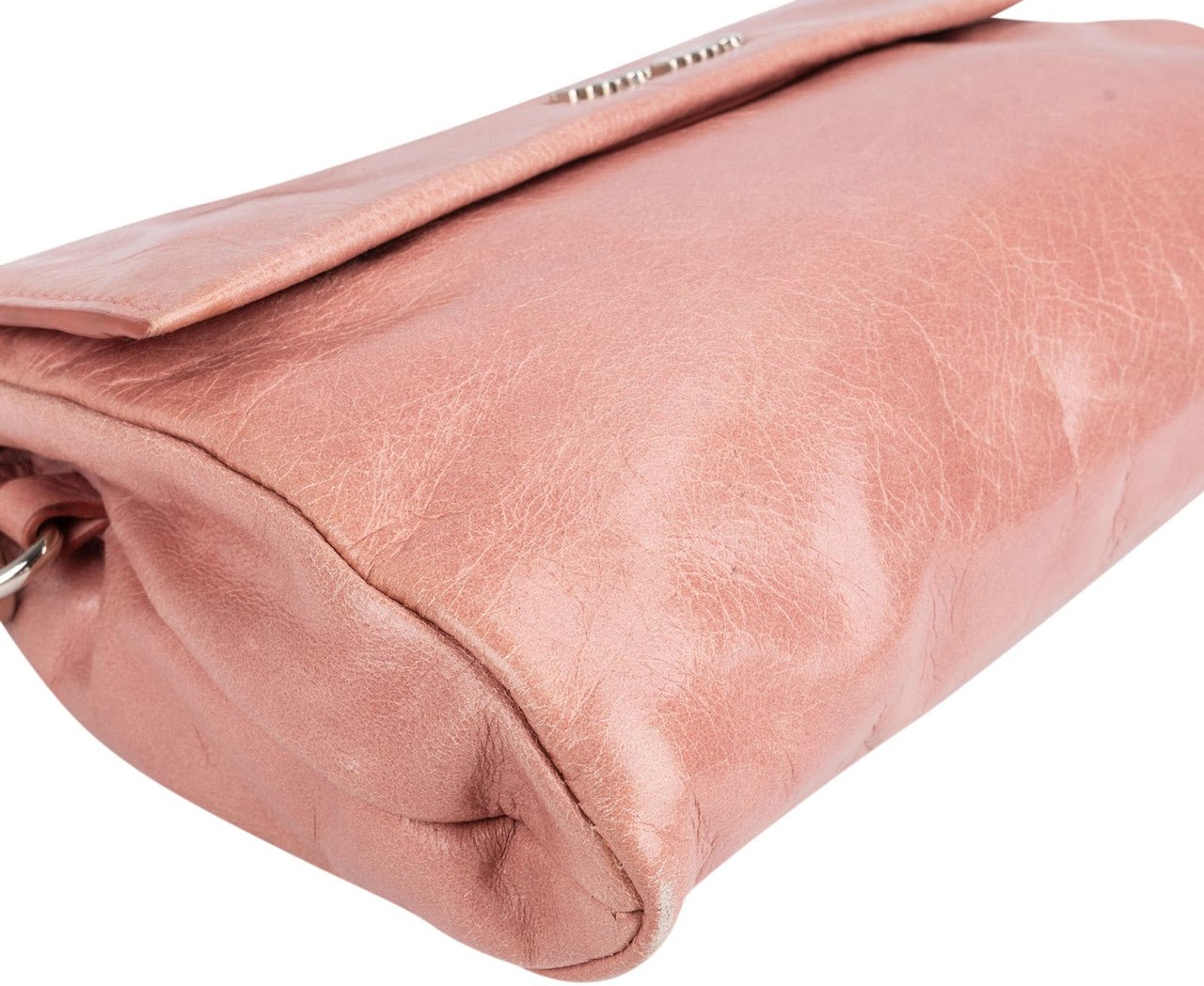Miu Miu Pink Vitello Lux Leather Top Handle Mini Crossbody Handbag Roze