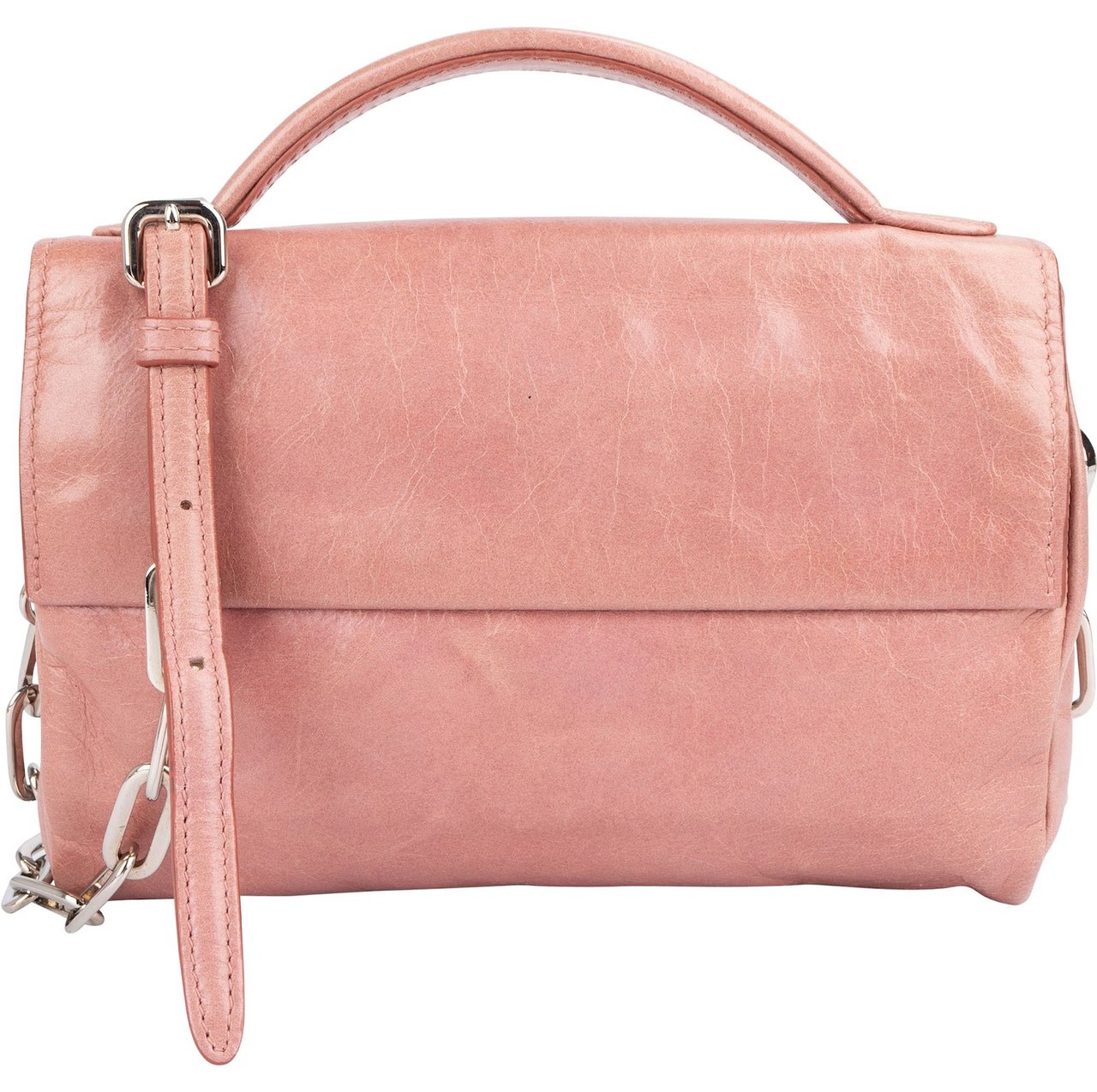 Miu Miu Pink Vitello Lux Leather Top Handle Mini Crossbody Handbag Rood