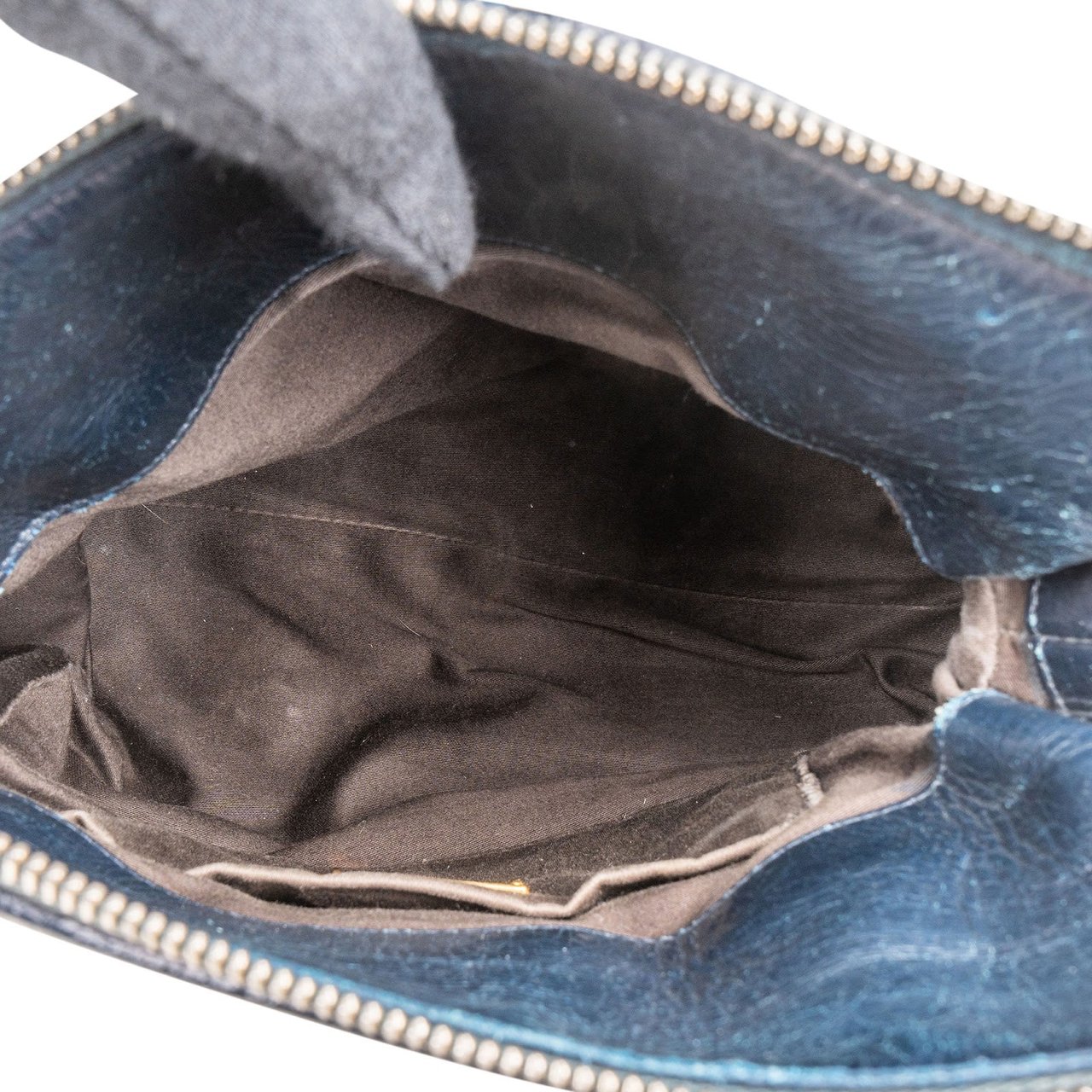 Miu Miu Vitello Lux Bow Handbag Navy