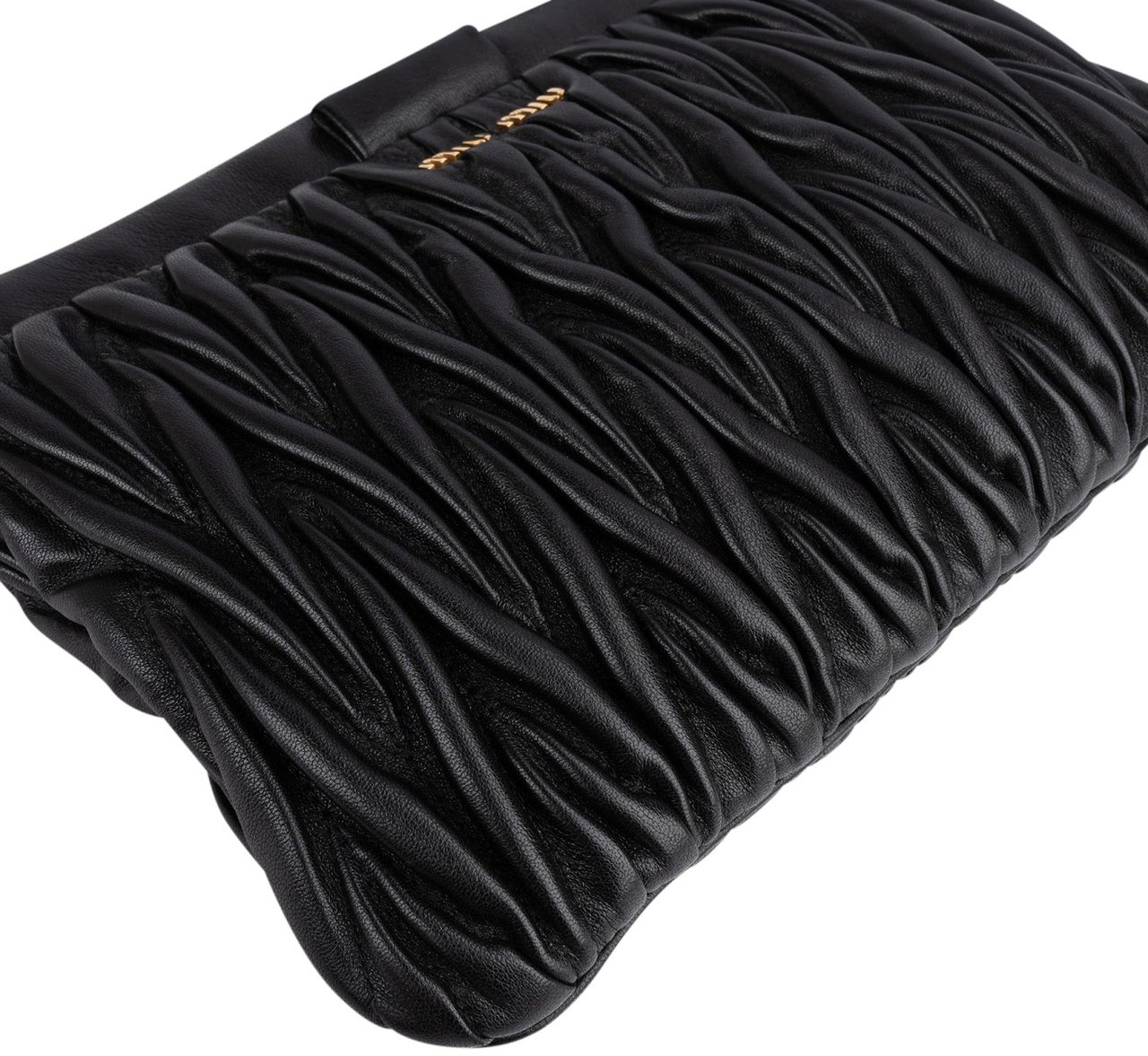 Miu Miu Matelassé Nappa Leather Crossbody Bag Zwart