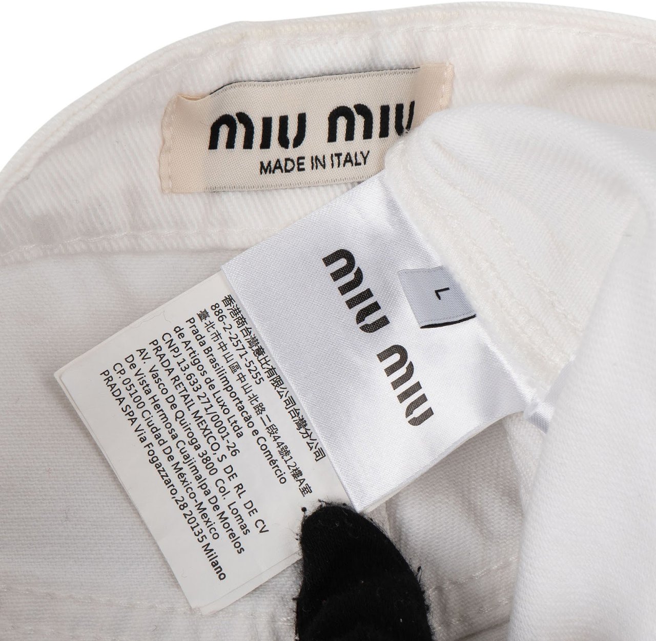 Miu Miu Miu Miu White Cotton Cargo Skirt Shorts (L) Wit