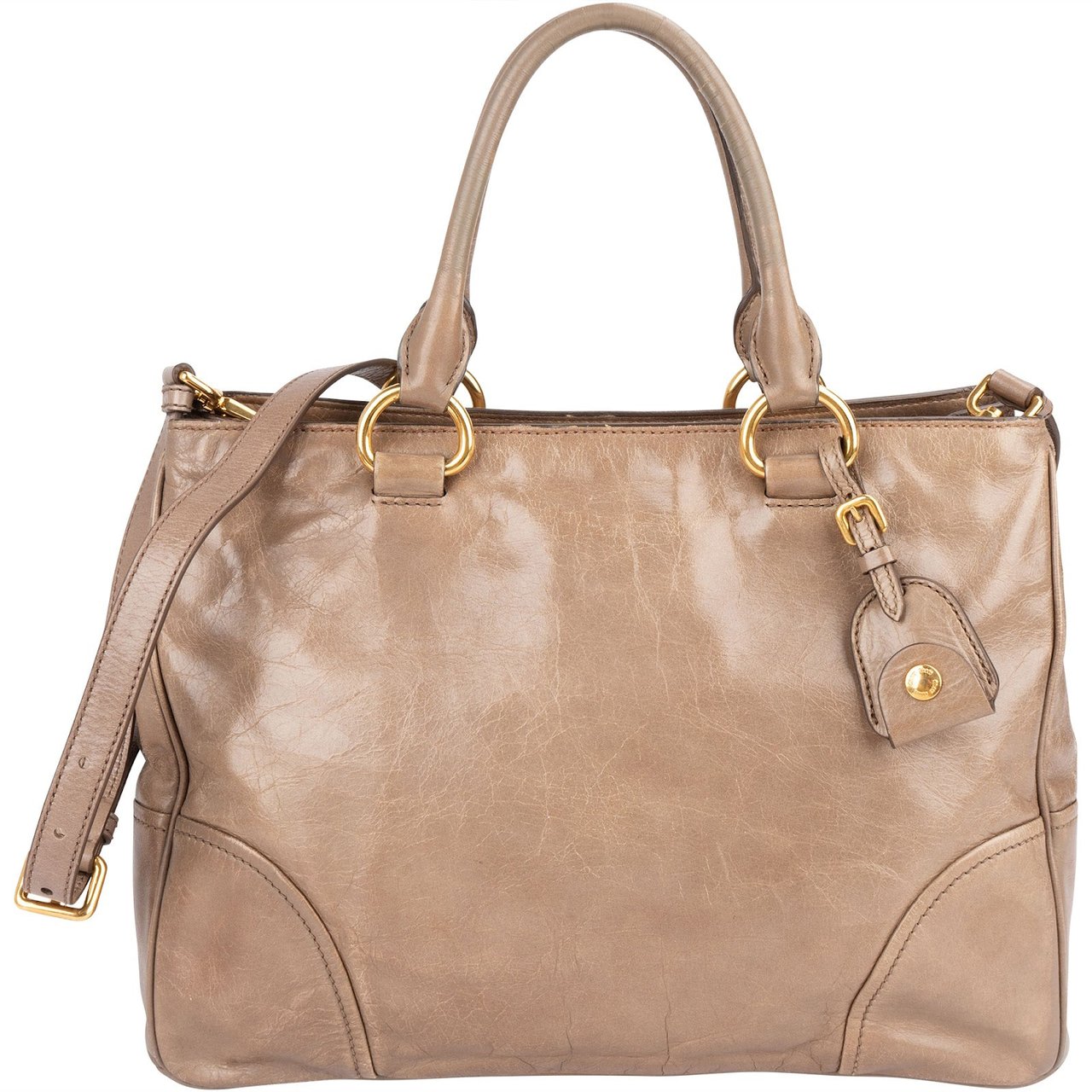 Miu Miu Vitello Lux Leather Tote Handbag Divers