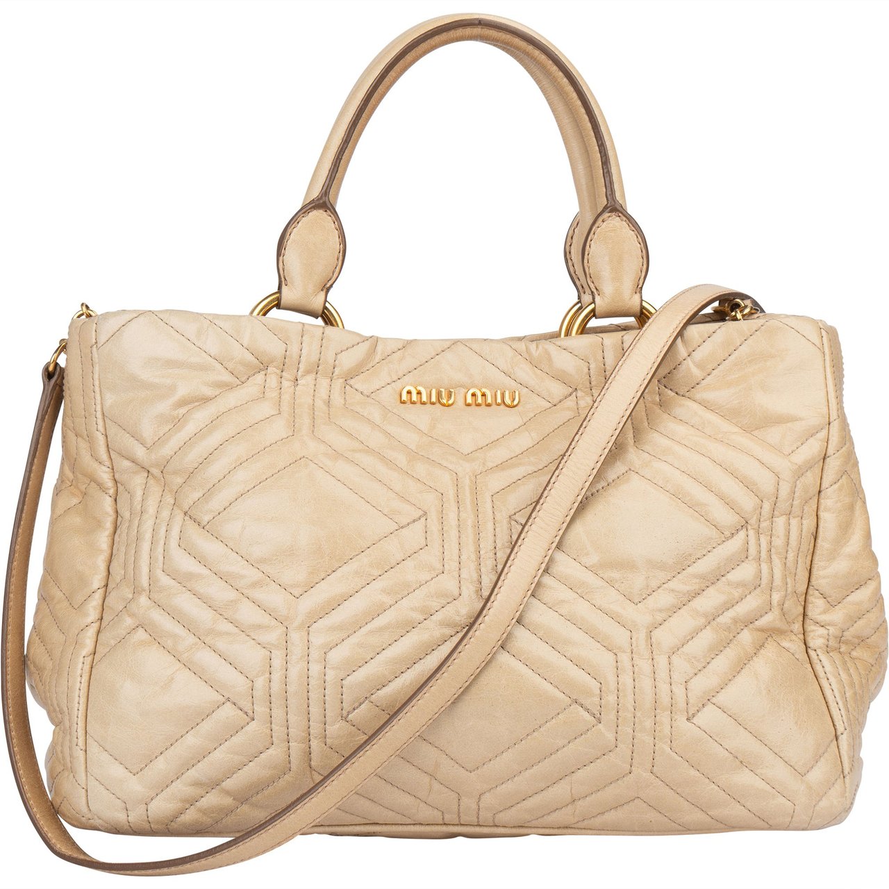 Miu Miu Miu Miu Quilted Lambskin City Handbag Divers