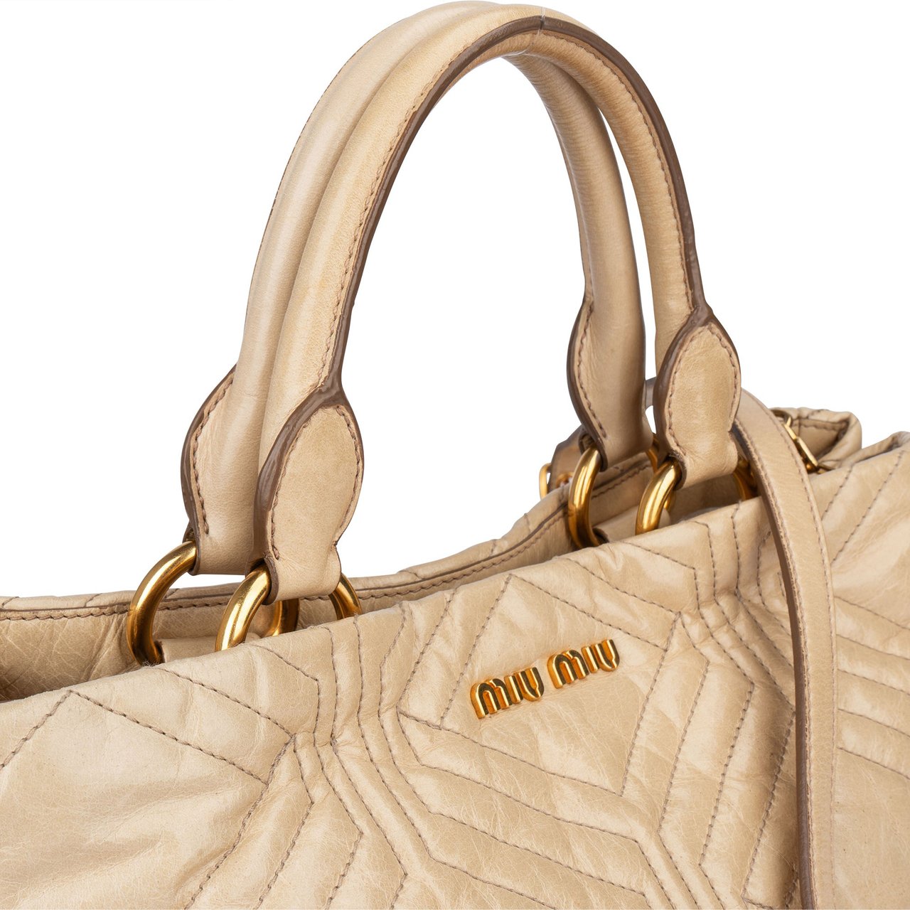 Miu Miu Miu Miu Quilted Lambskin City Handbag Divers