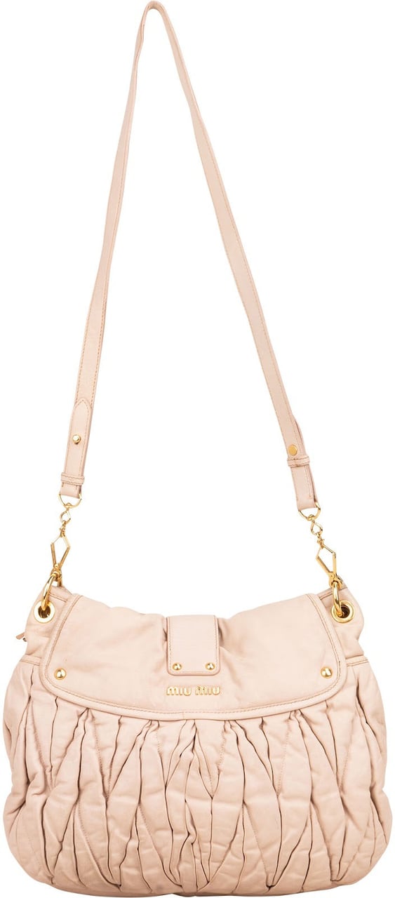 Miu Miu Miu Miu Matelassé Leather City Handbag Rood