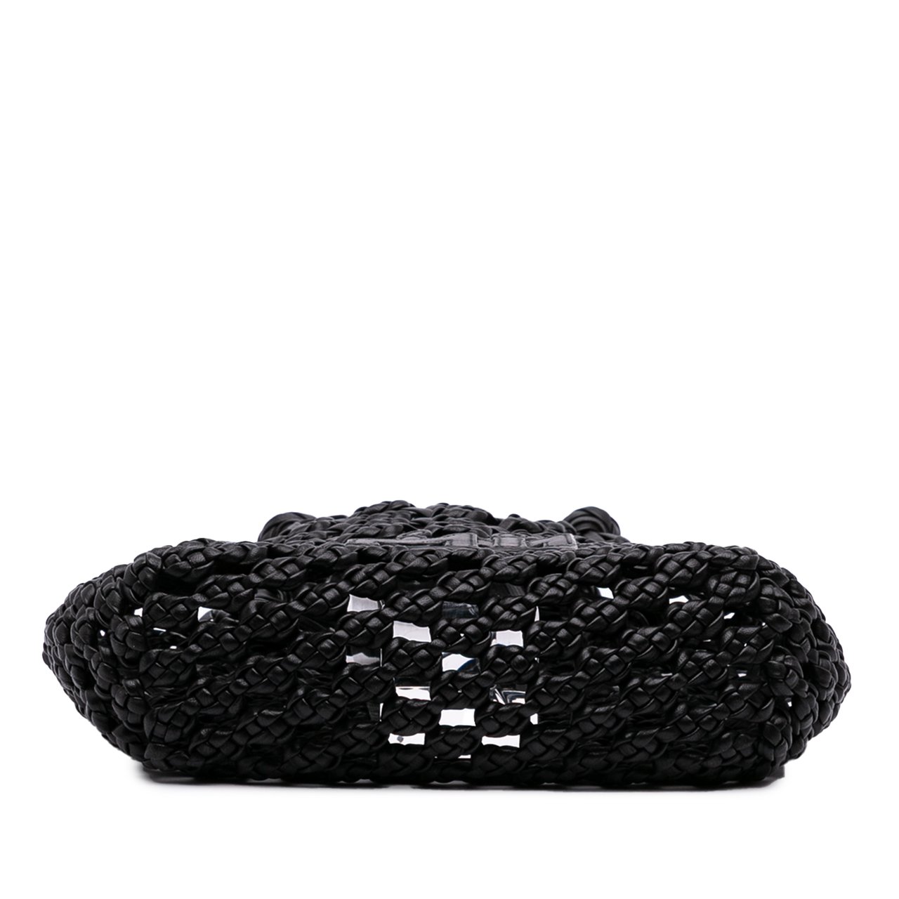 Miu Miu Nappa Macrame Bucket Bag Zwart