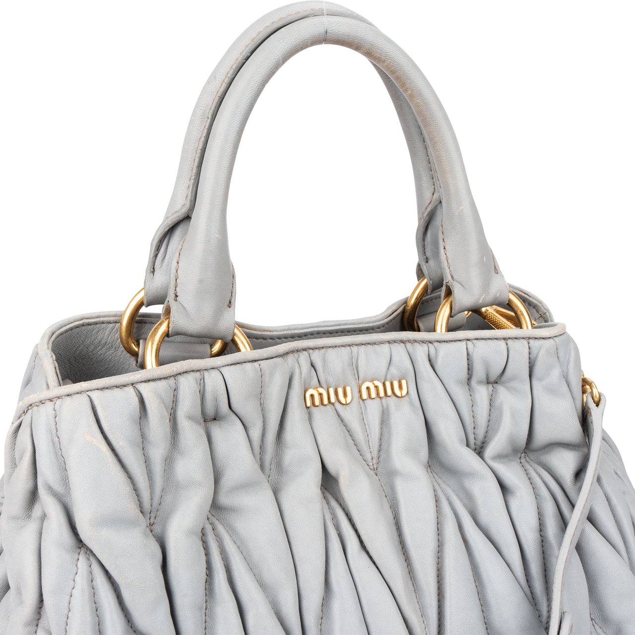 Miu Miu Miu Miu Quilted Leather City Handbag Divers