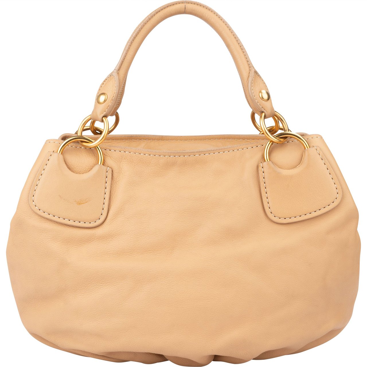 Miu Miu Beige Soft Leather Classic Handbag Beige