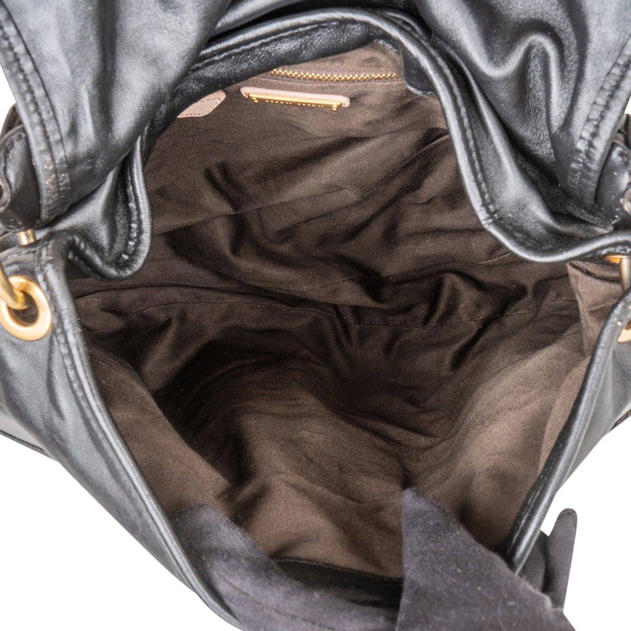 Miu Miu Nappa Matelassé Leather City Handbag Zwart
