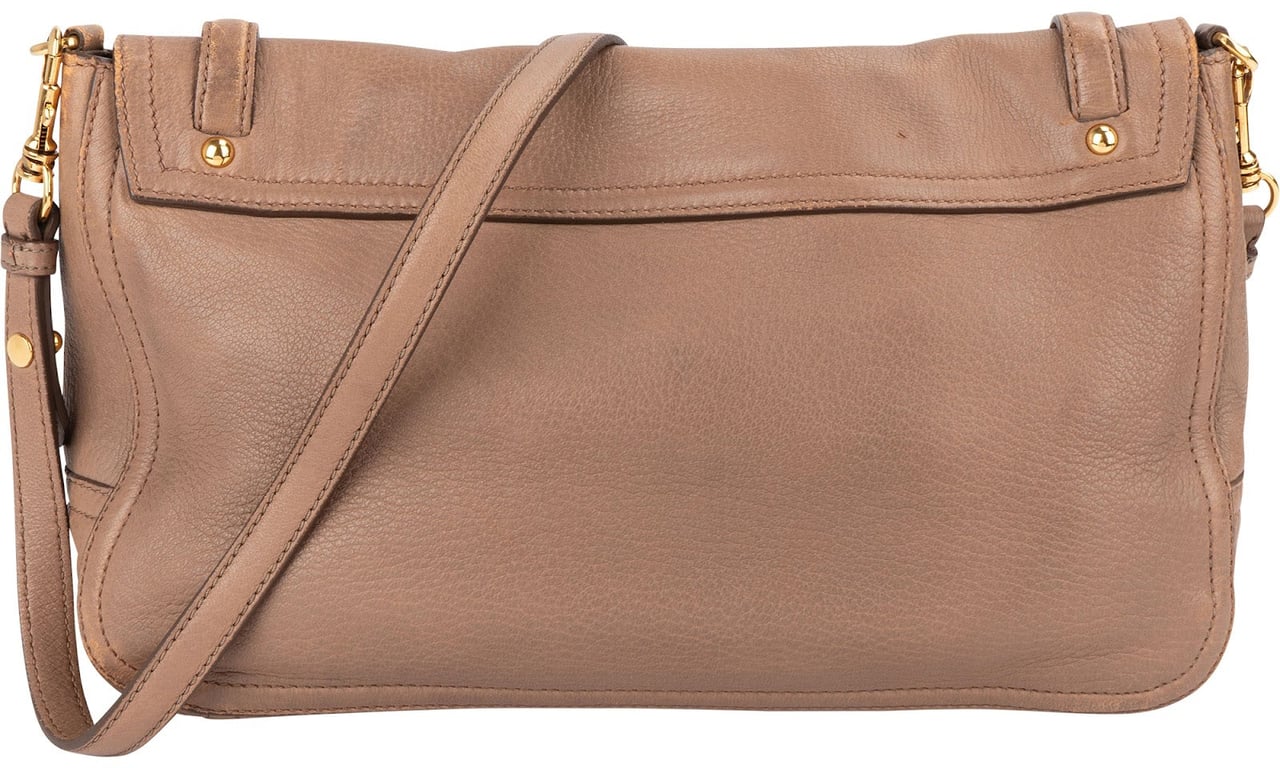 Miu Miu Leather Cervo Flap Turnlock Crossbody Shoulder Bag Divers
