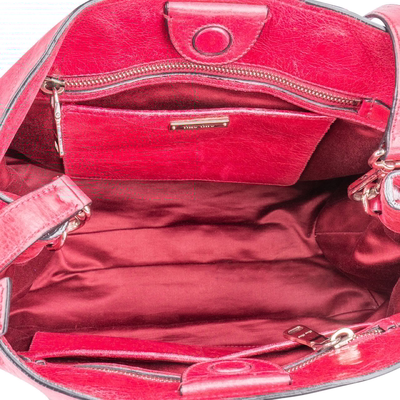 Miu Miu Miu Miu Classic Leather City Handbag Divers