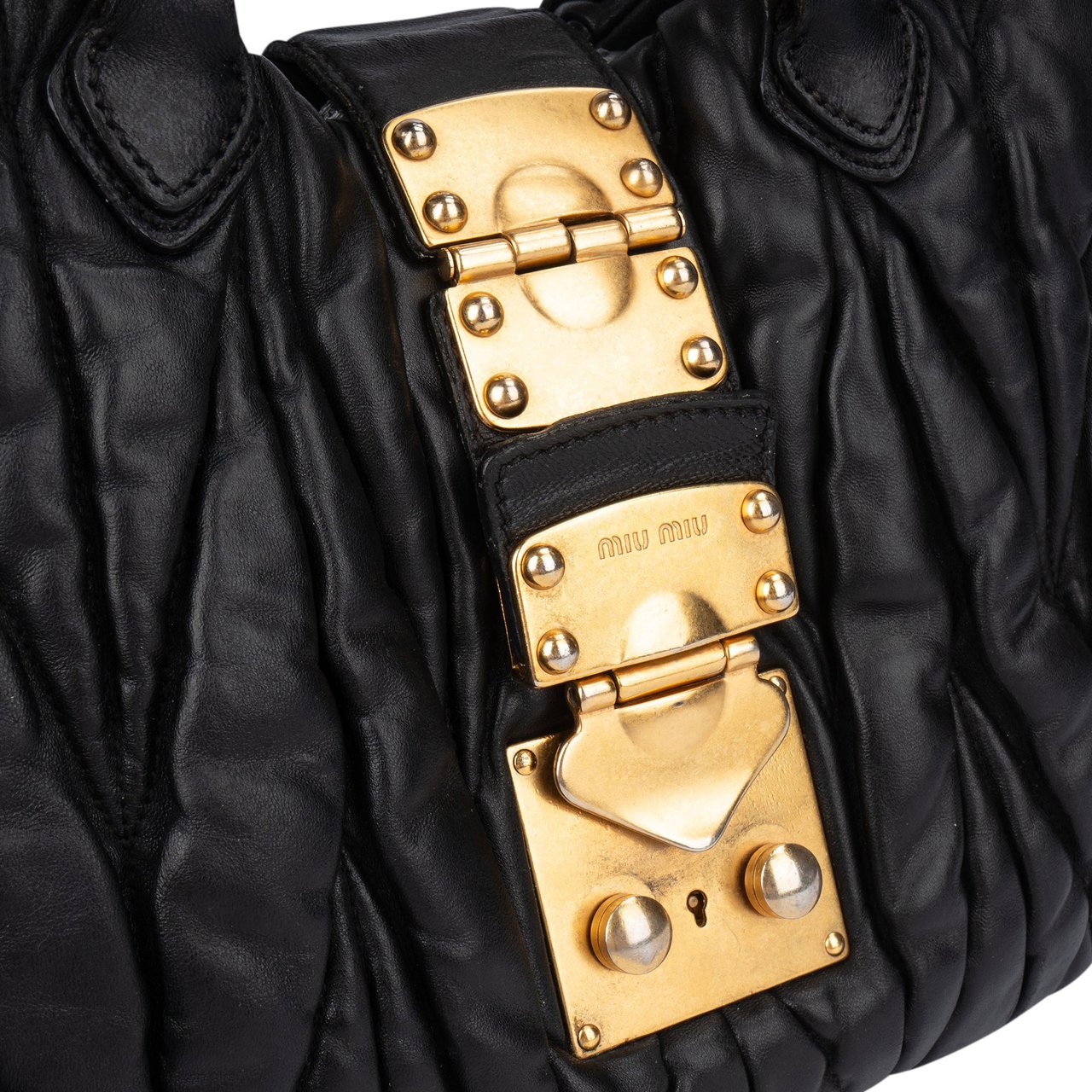 Miu Miu Miu Miu Quilted Leather City Handbag Divers