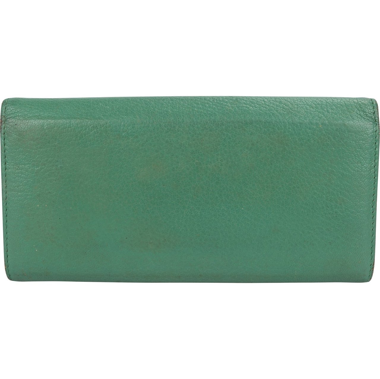 Miu Miu Green Leather Continental Wallet Groen