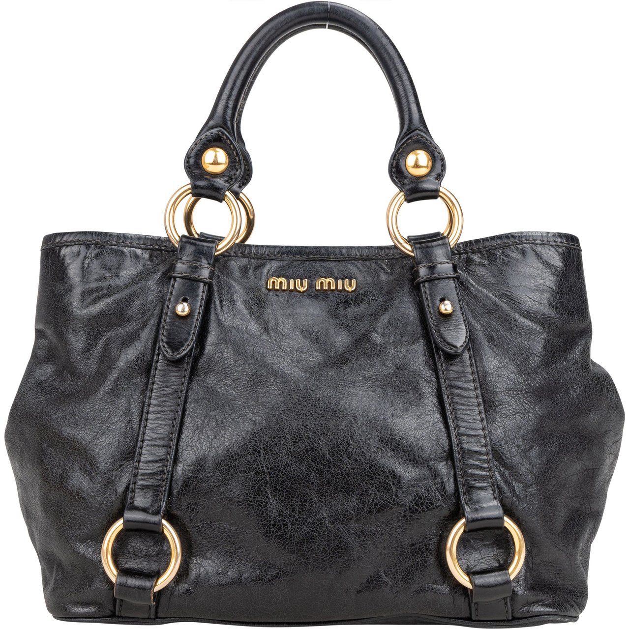Miu Miu Miu Miu Classic Leather City Handbag Divers