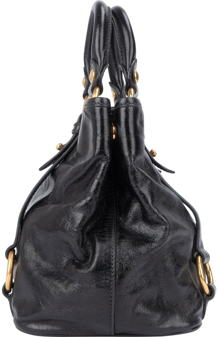 Miu Miu Miu Miu Black Leather Classic City Handbag Divers