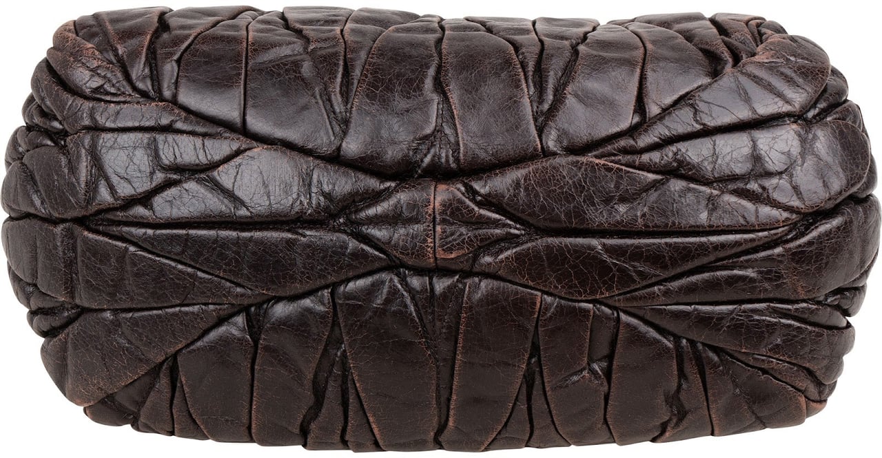 Miu Miu Miu Miu Matelassé Leather Coffer Handbag Bruin