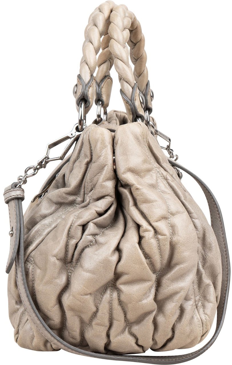 Miu Miu Miu Miu Vitello Lux Coffer Hobo Handbag Divers