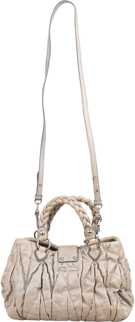 Miu Miu Miu Miu Vitello Lux Coffer Hobo Handbag Divers