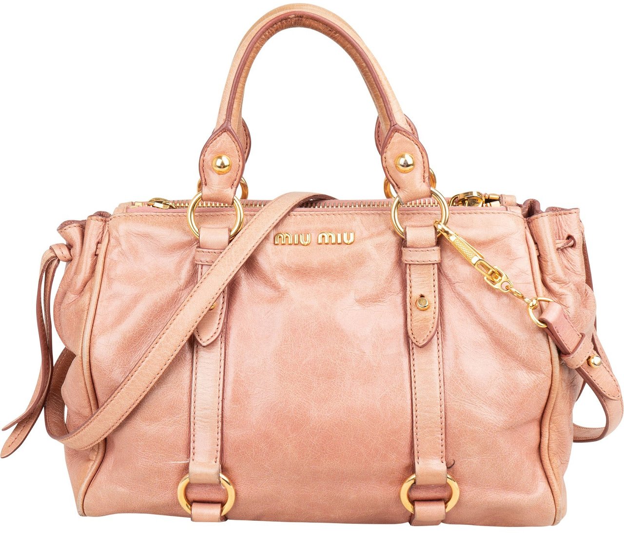 Miu Miu Miu Miu Vitello Lux Bow Handbag Rood