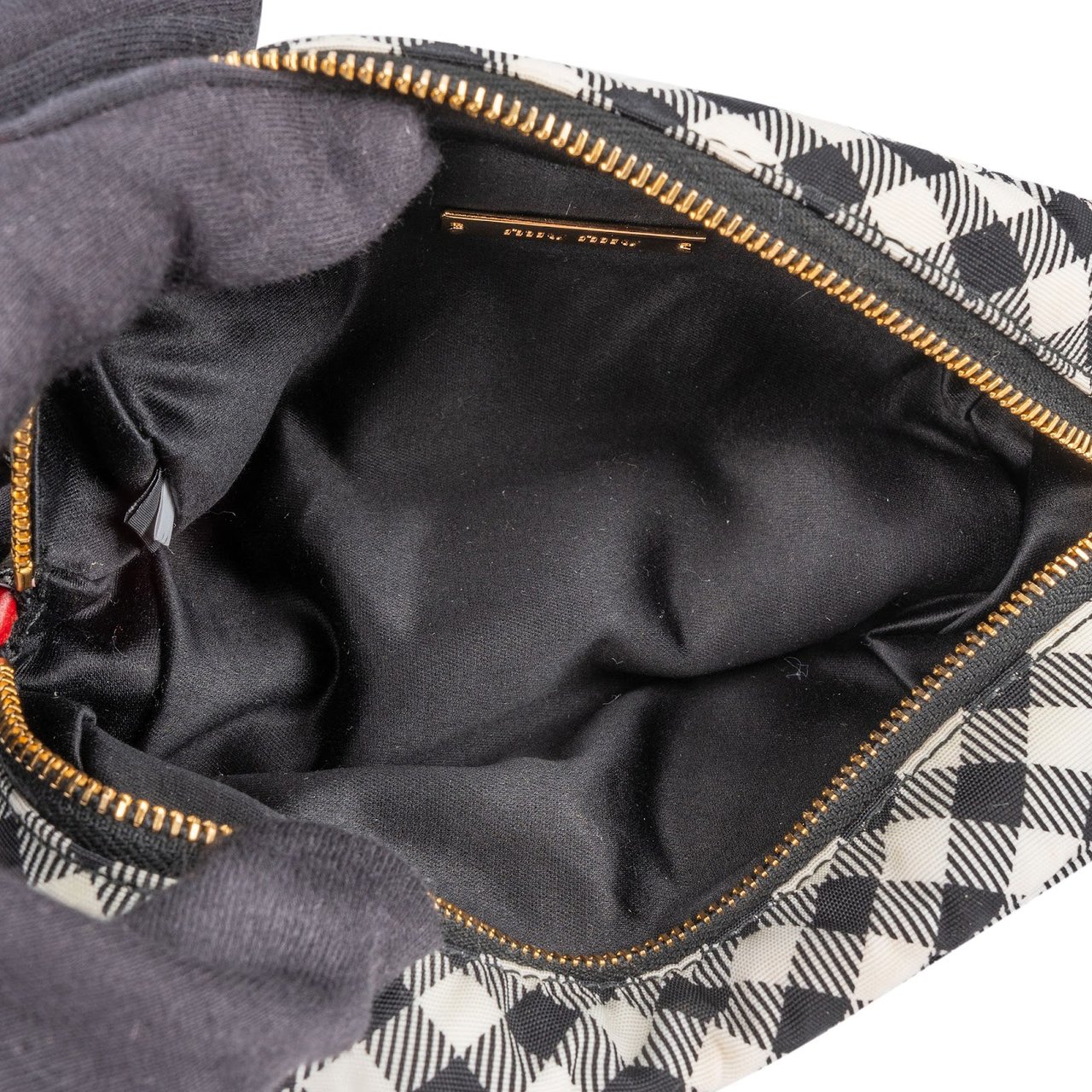 Miu Miu Vichy Gingham Cosmetic Pouch Zwart
