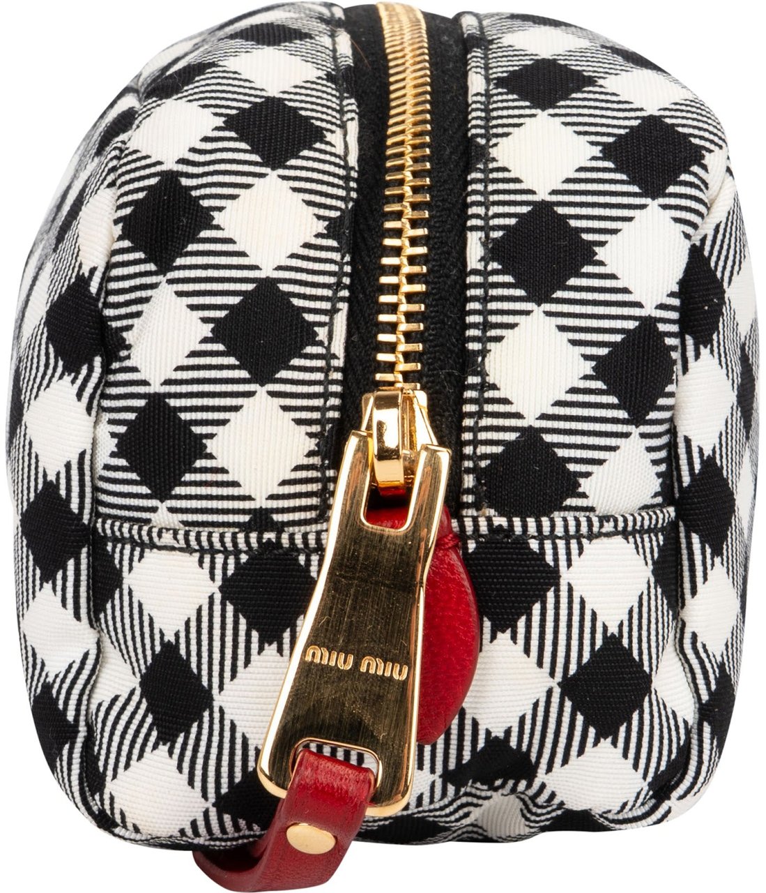 Miu Miu Vichy Gingham Cosmetic Pouch Zwart