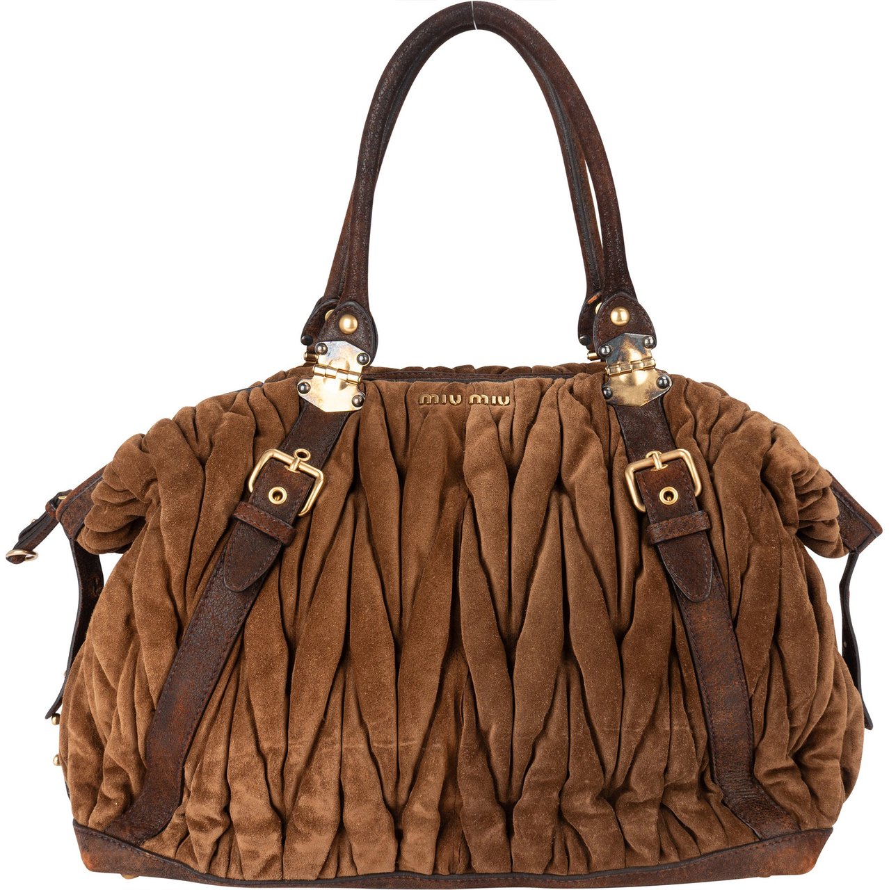 Miu Miu Miu Miu Quilted Leather Crystal Handle Handbag Divers