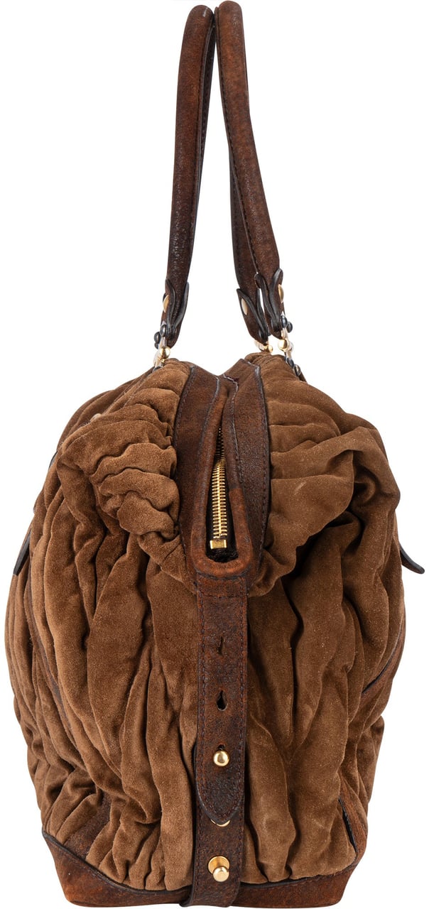 Miu Miu Miu Miu Quilted Leather Crystal Handle Handbag Divers