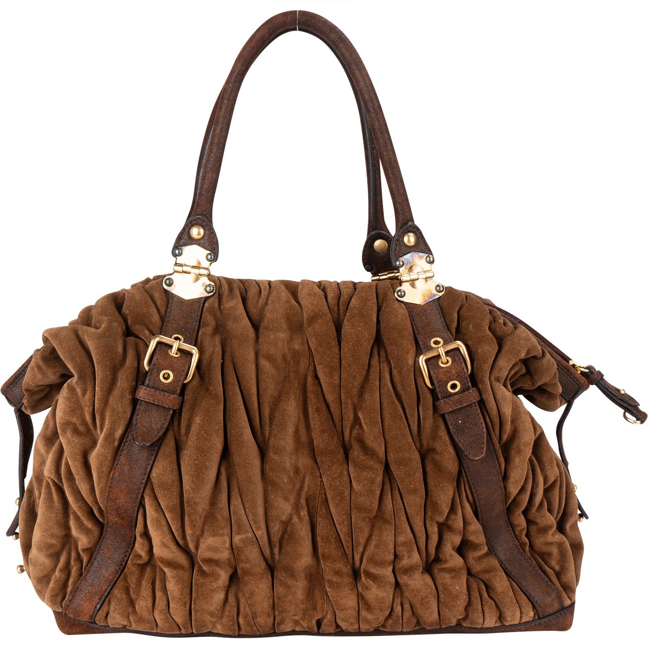 Miu Miu Miu Miu Quilted Leather Crystal Handle Handbag Divers