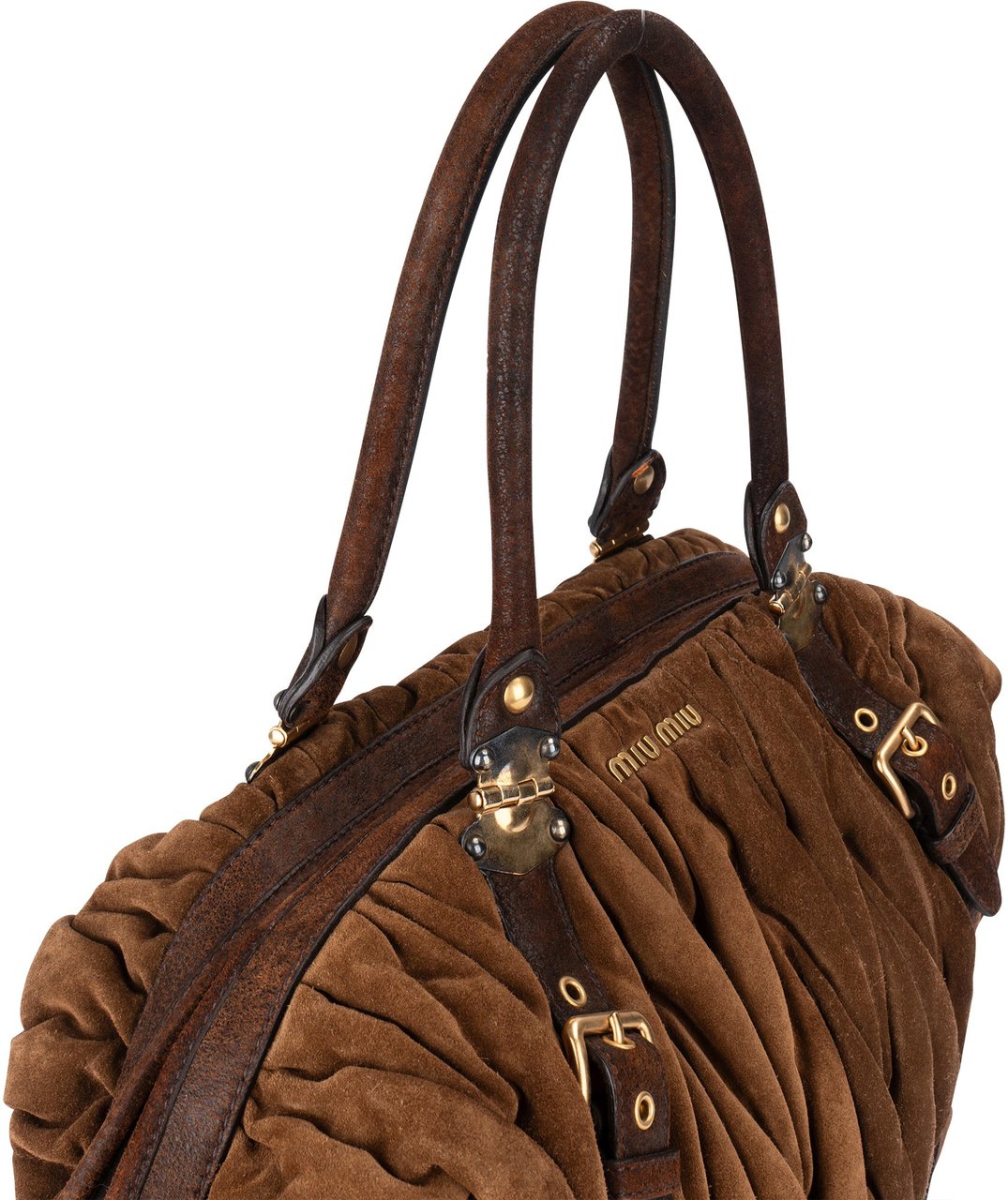 Miu Miu Miu Miu Quilted Leather Crystal Handle Handbag Divers