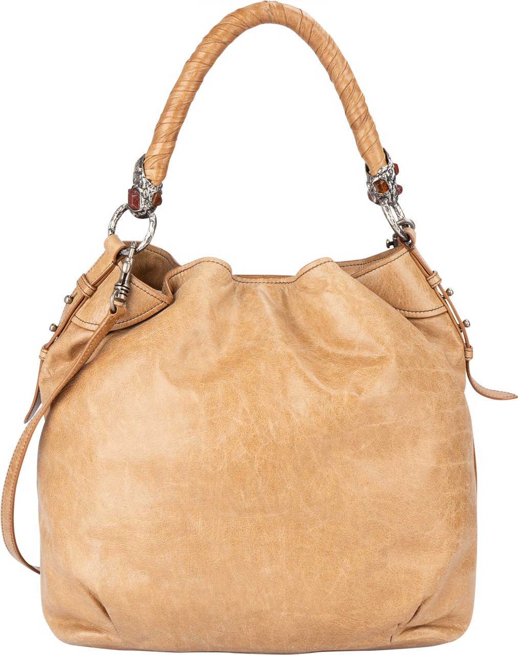 Miu Miu Miu Miu Leather Limited Crystal Handle Handbag Divers