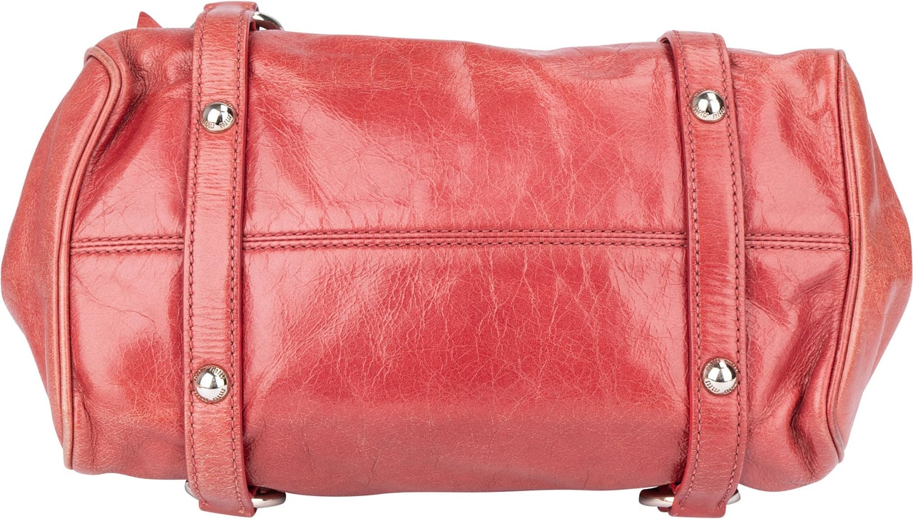 Miu Miu Miu Miu Red Leather Classic City Handbag Divers