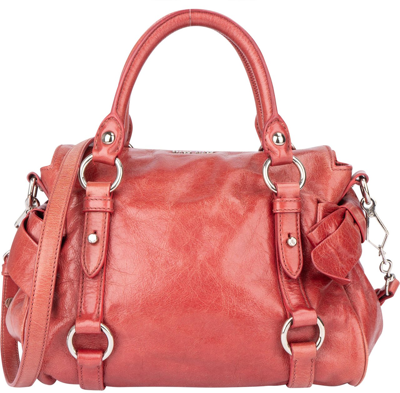 Miu Miu Miu Miu Red Leather Classic City Handbag Divers