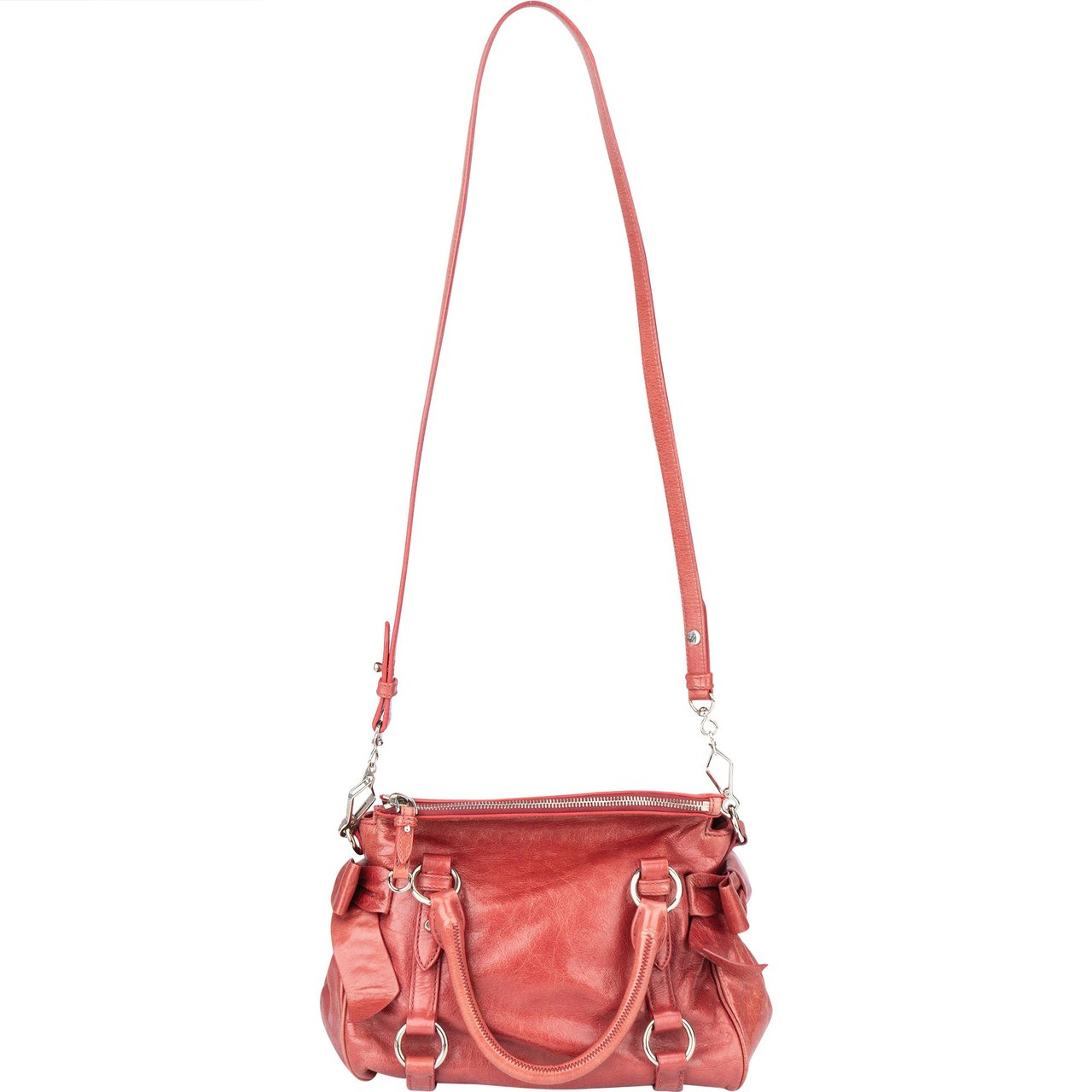 Miu Miu Miu Miu Red Leather Classic City Handbag Divers