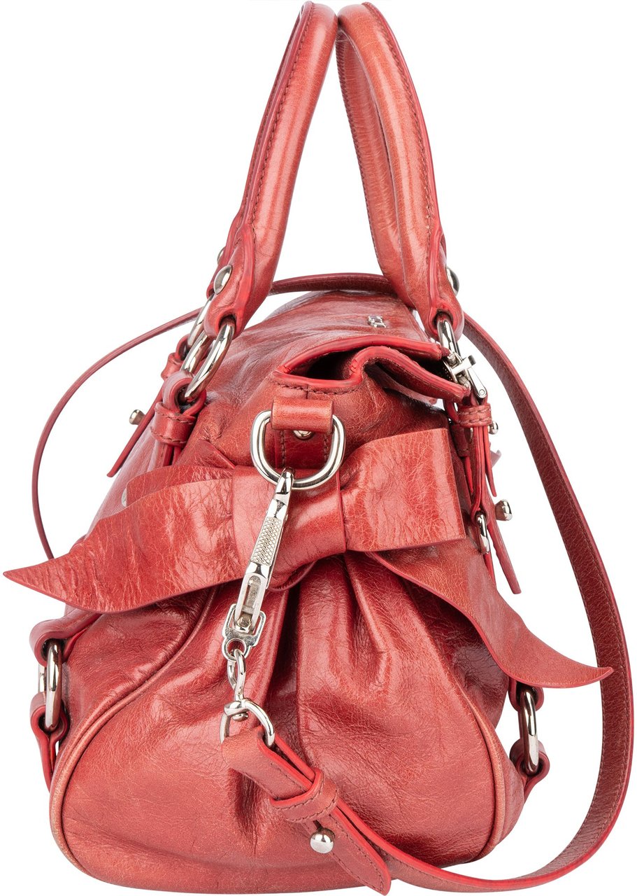 Miu Miu Miu Miu Red Leather Classic City Handbag Divers