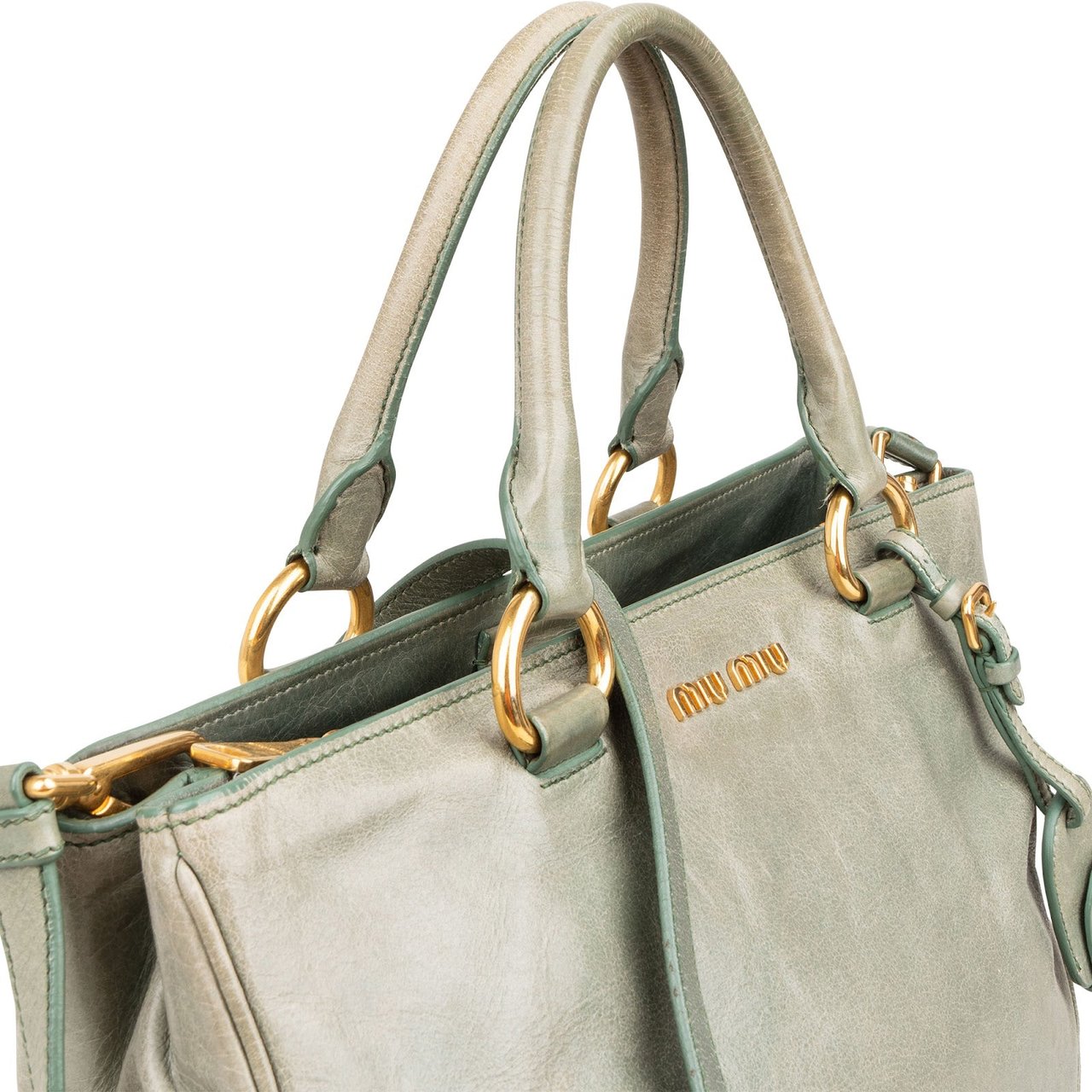Miu Miu Vitello Lux Tote Handbag Divers