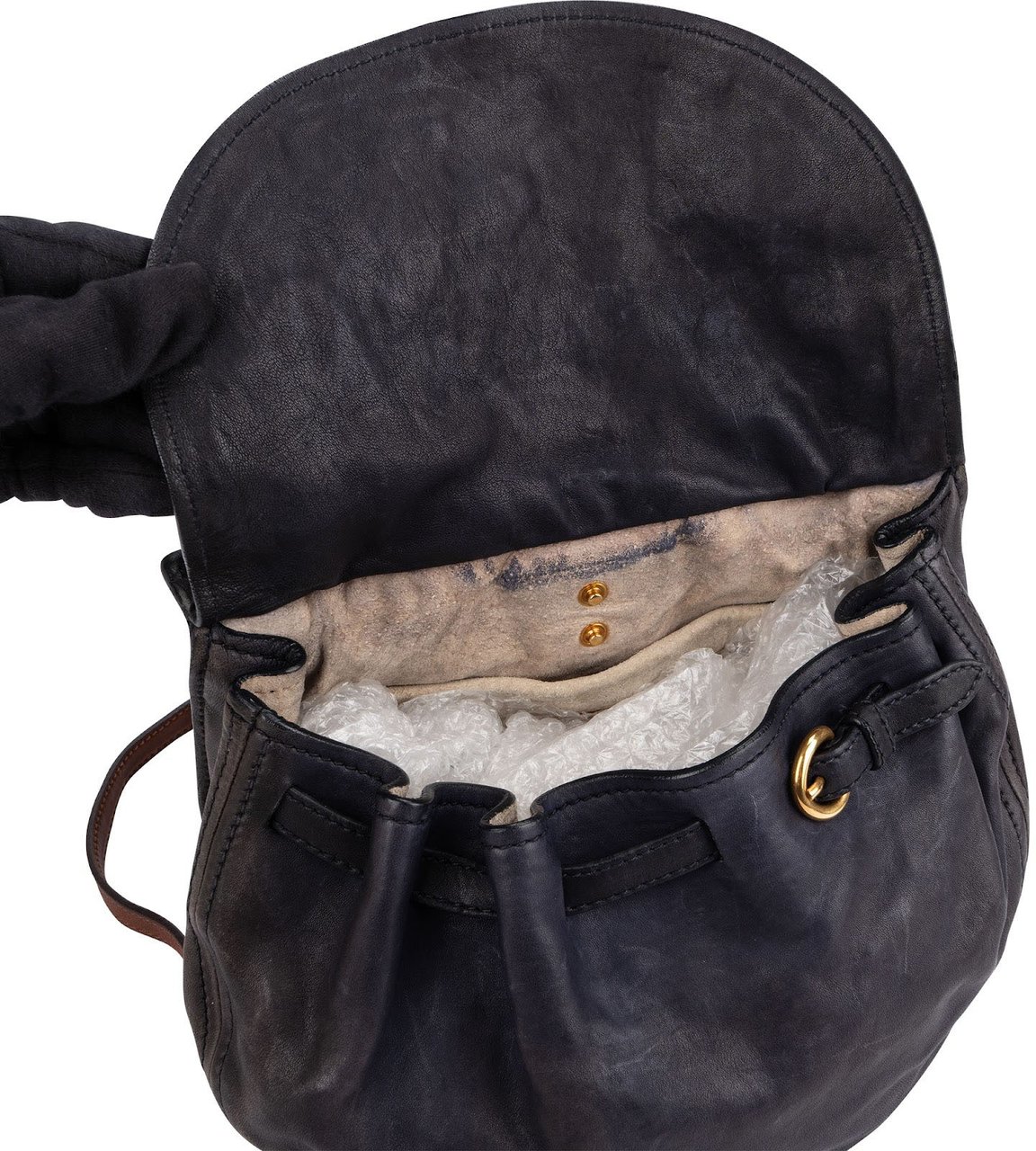 Miu Miu Vitello Lux Hobo Handbag Zwart