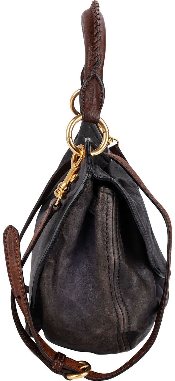Miu Miu Vitello Lux Hobo Handbag Zwart