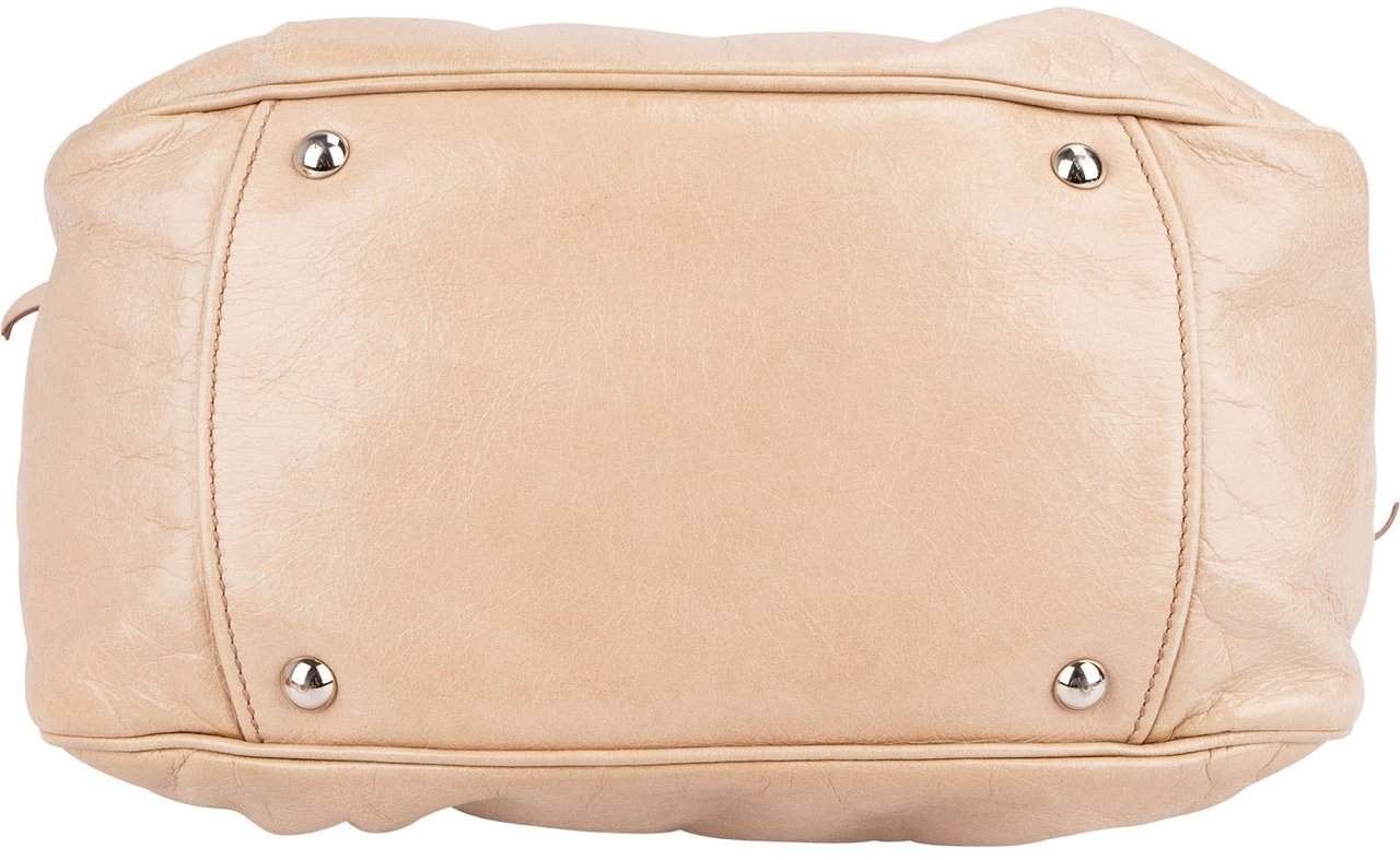 Miu Miu Vitello Lux Bow Bag Handbag Beige