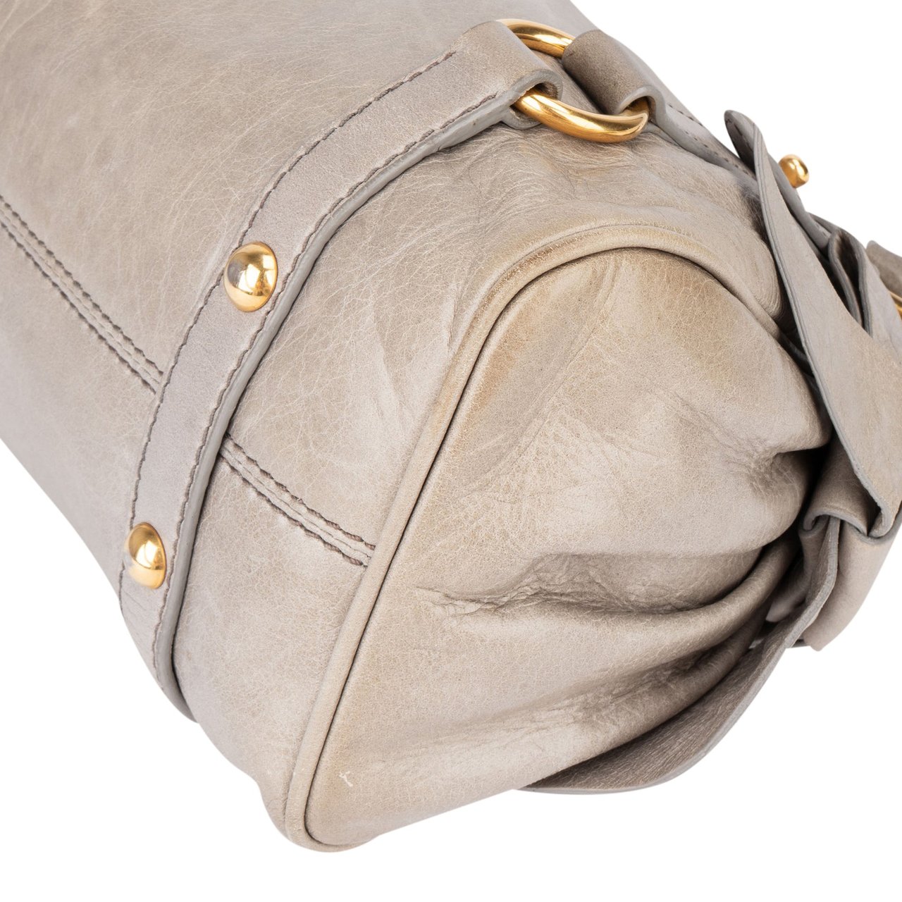 Miu Miu Miu Miu Grey Leather City Handbag Divers