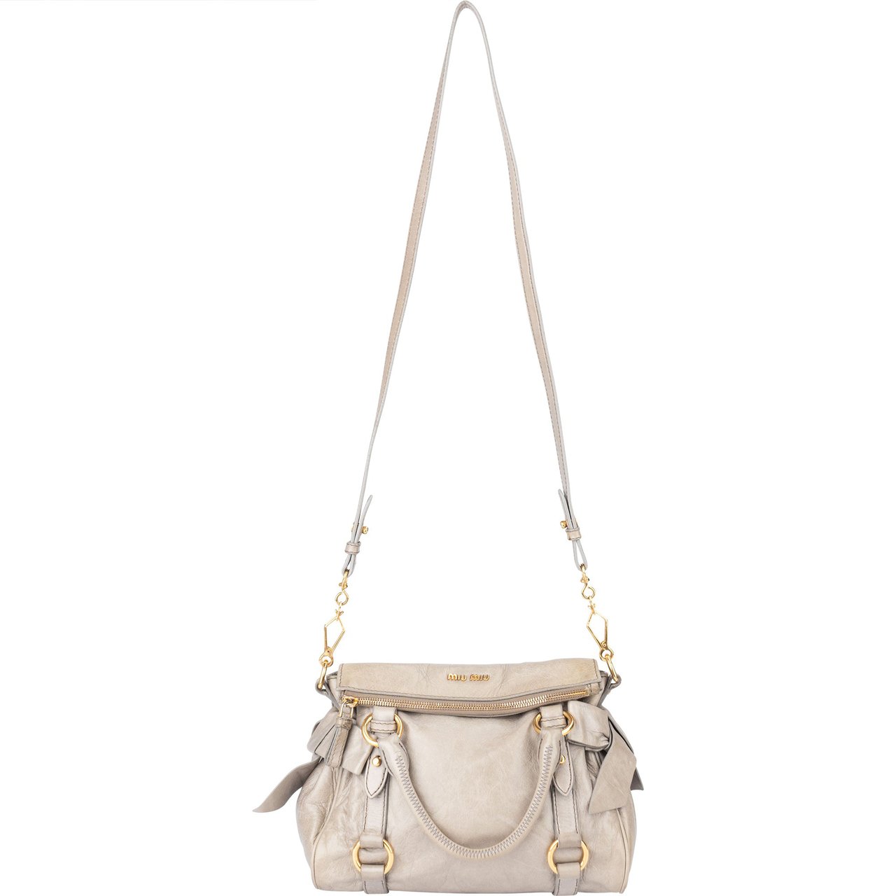 Miu Miu Miu Miu Grey Leather City Handbag Divers