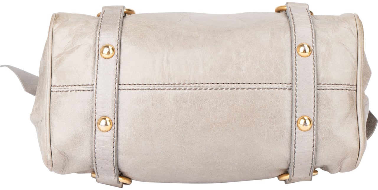Miu Miu Miu Miu Grey Leather City Handbag Divers