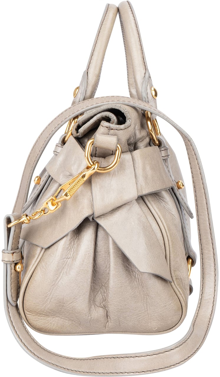 Miu Miu Miu Miu Grey Leather City Handbag Divers