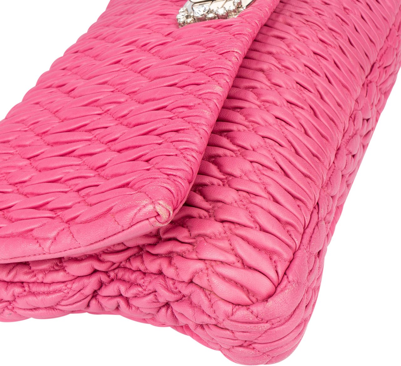 Miu Miu Miu Miu Quilted Leather Crystal Shoulder Bag Divers
