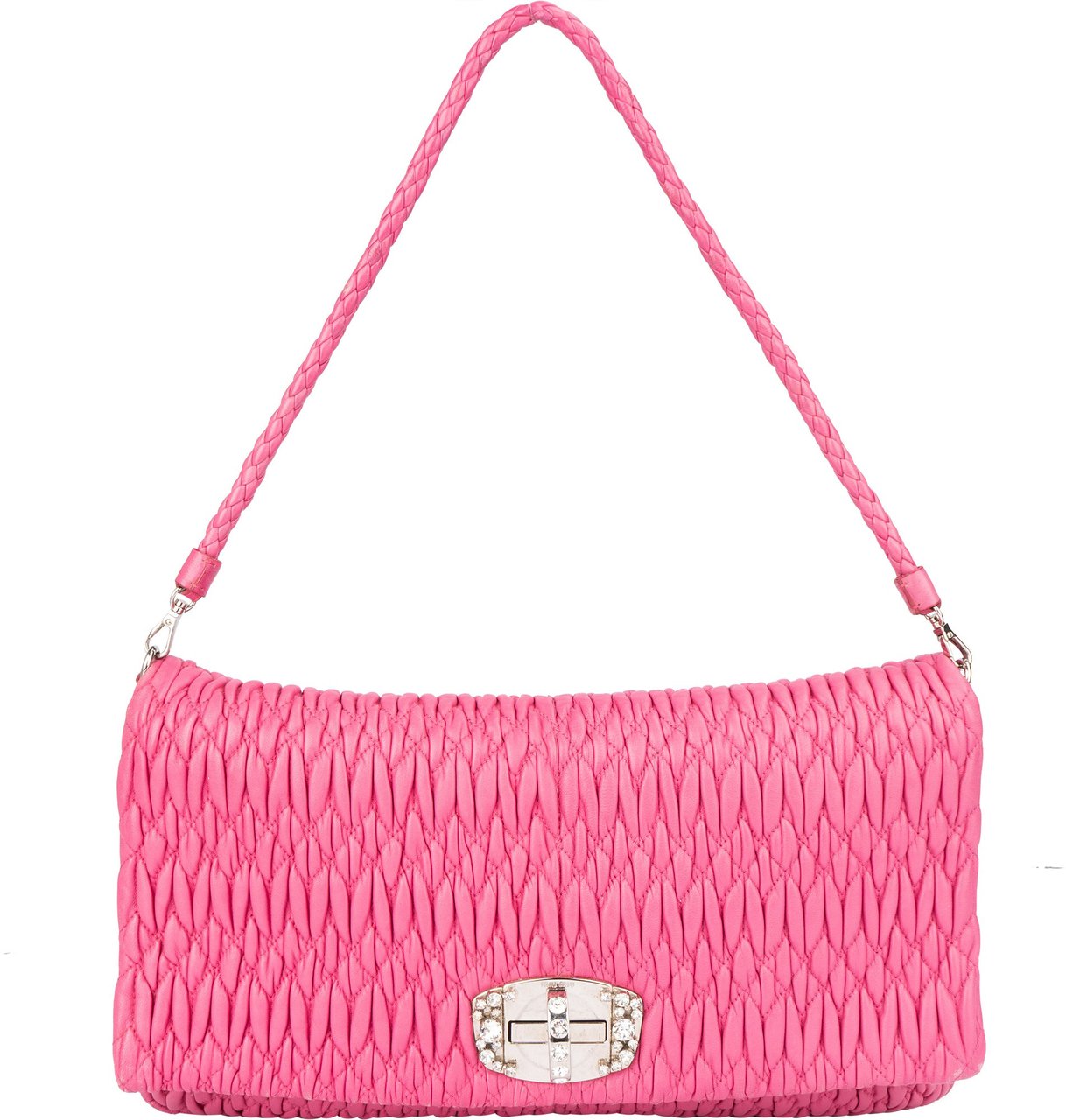 Miu Miu Miu Miu Quilted Leather Crystal Shoulder Bag Divers