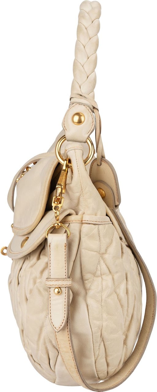 Miu Miu Nappa Leather Hobo Shoulder Bag Divers