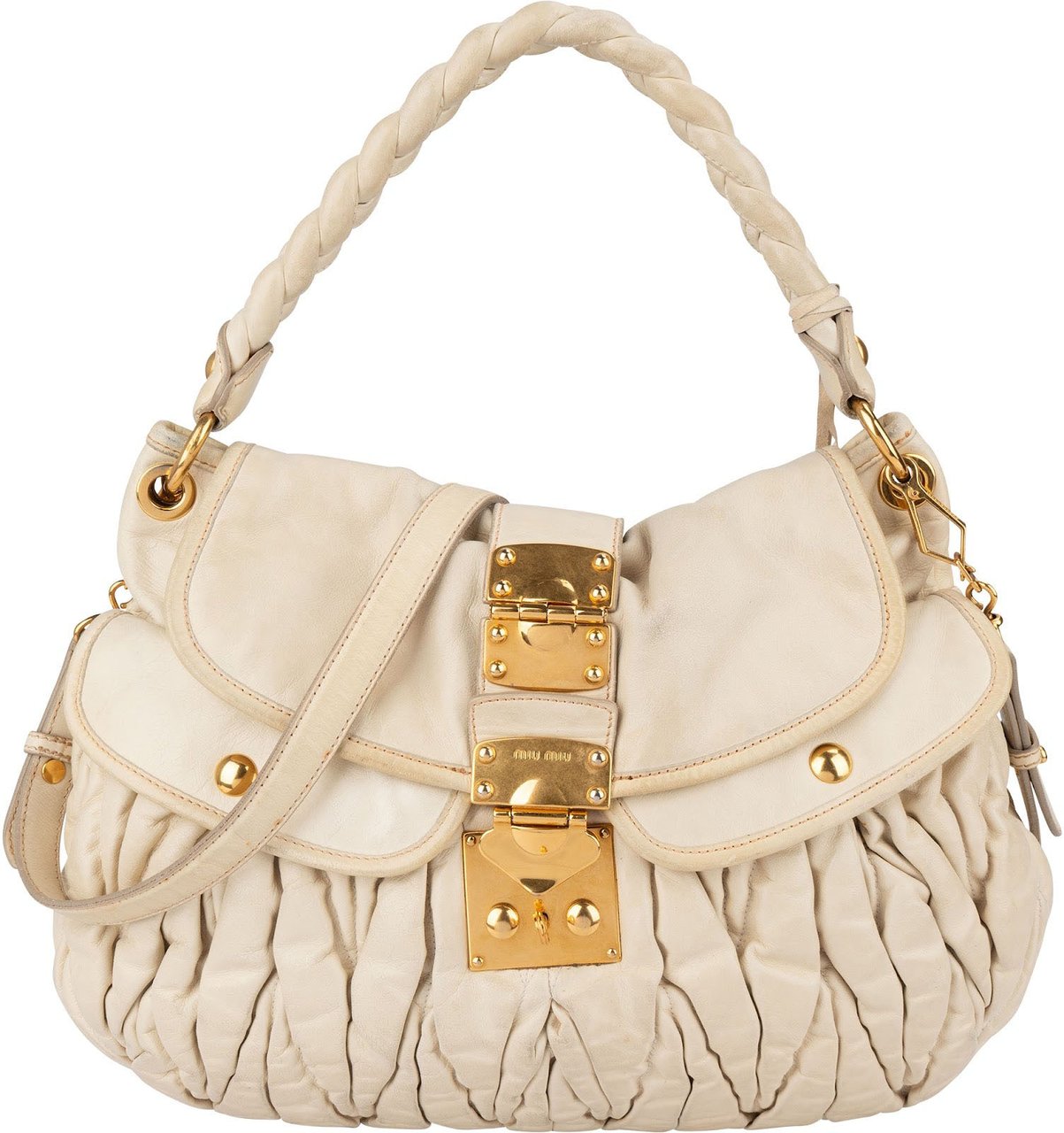 Miu Miu Nappa Leather Hobo Shoulder Bag Divers
